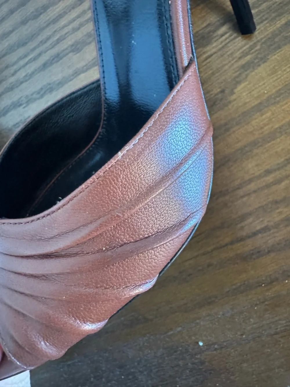 Saint Laurent Babylone Brown Leather Open-Toe Heeled Mulest 36 - Picture 5 of 7